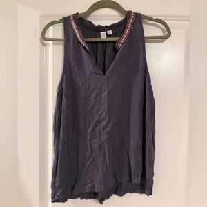 Melrose and Market Charcoal Sleeveless Blouse